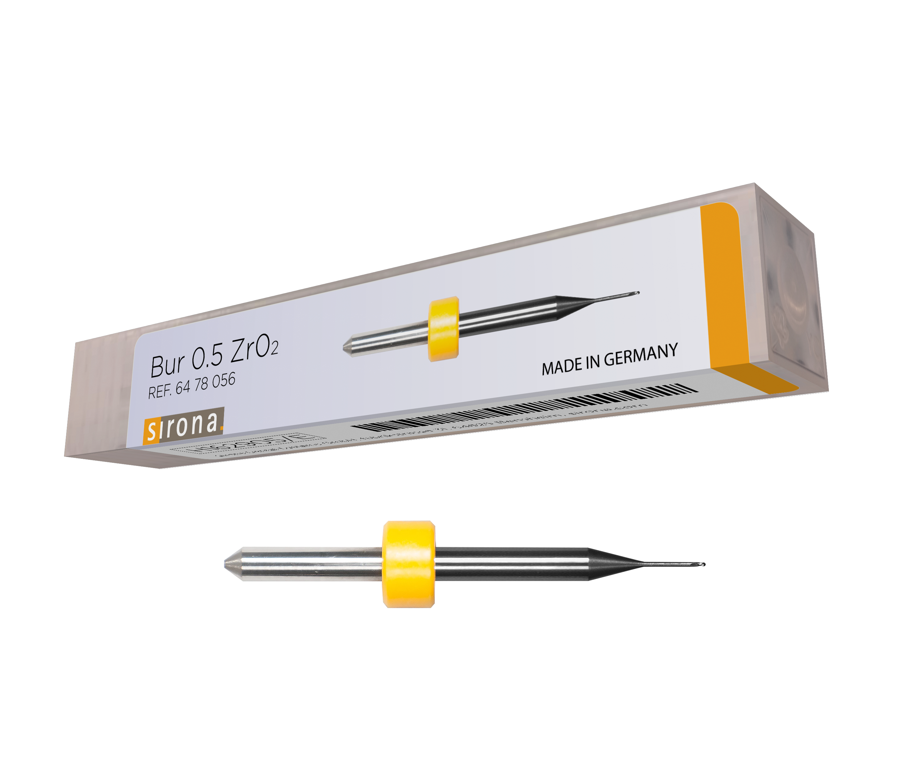Brocas Bur 0.5 ZrO2- Yellow 
