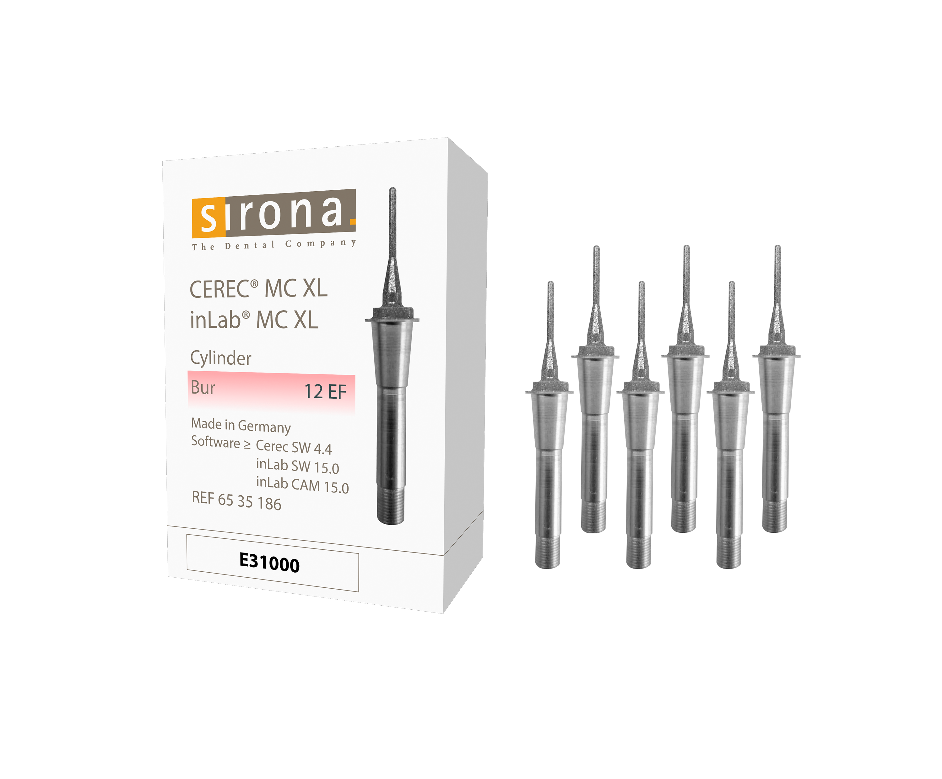 Brocas Cylindern Bur 12 Extra Fina